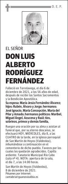 DON LUIS ALBERTO RODRÍGUEZ FERNÁNDEZ