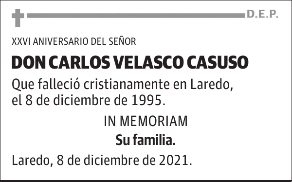 DON CARLOS VELASCO CASUSO