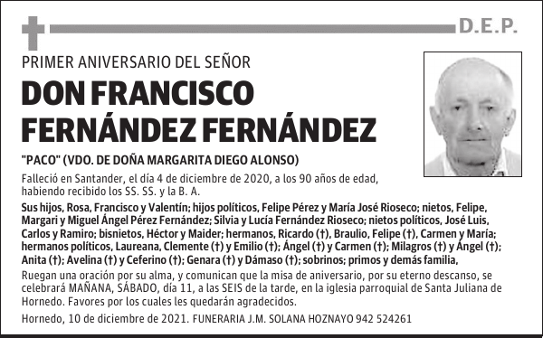 DON FRANCISCO FERNÁNDEZ FERNÁNDEZ