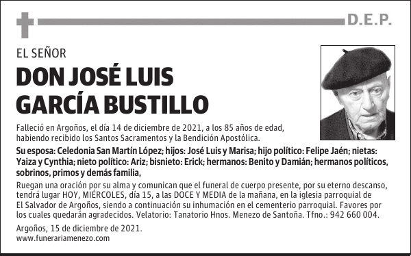 DON JOSÉ LUIS GARCÍA BUSTILLO