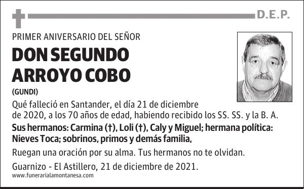 DON SEGUNDO ARROYO COBO