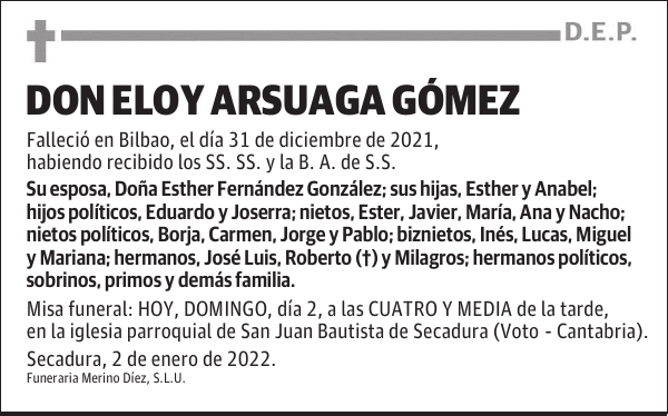 DON ELOY ARSUAGA GÓMEZ