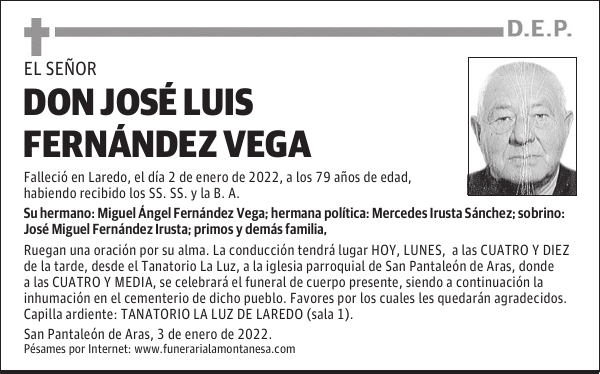 DON JOSÉ LUIS FERNÁNDEZ VEGA