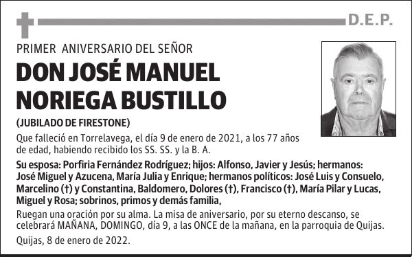DON JOSÉ MANUEL NORIEGA BUSTILLO
