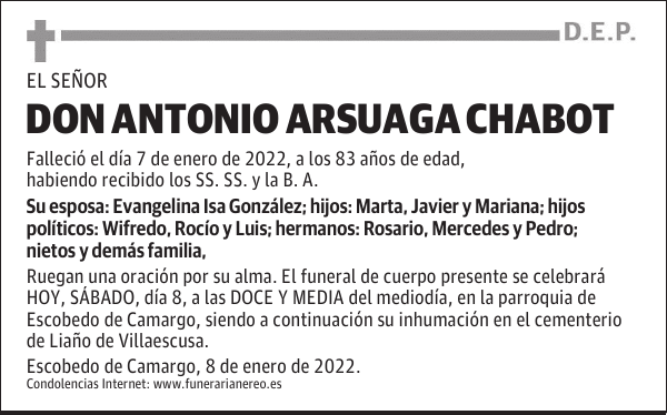 DON ANTONIO ARSUAGA CHABOT