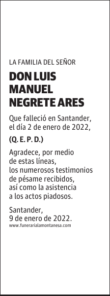 DON LUIS MANUEL NEGRETE ARES