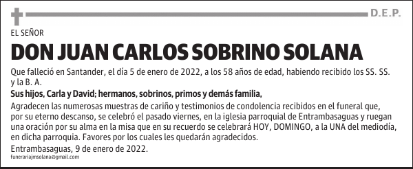 DON JUAN CARLOS SOBRINO SOLANA