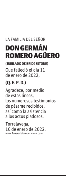 DON GERMÁN ROMERO AGÜERO