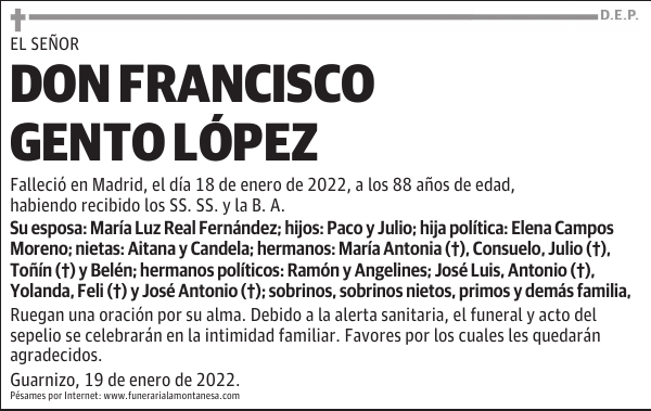 DON FRANCISCO GENTO LÓPEZ