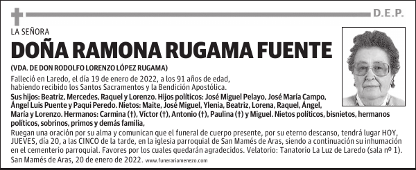 DOÑA RAMONA RUGAMA FUENTE