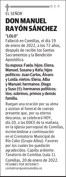 DON MANUEL RAYÓN SÁNCHEZ