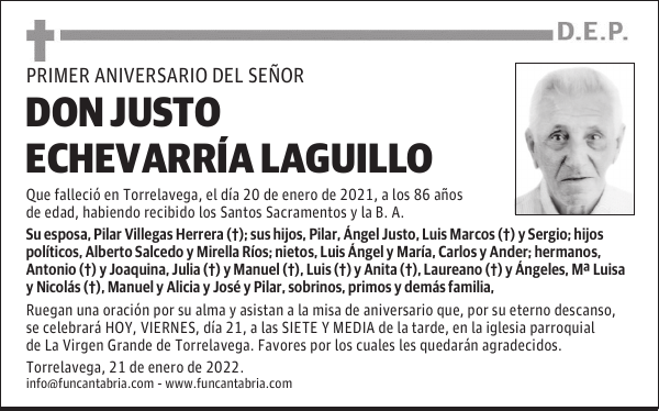 DON JUSTO ECHEVARRÍA LAGUILLO