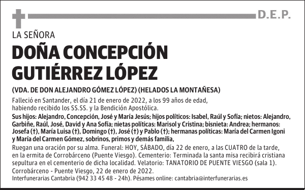 DOÑA CONCEPCIÓN GUTIÉRREZ LÓPEZ