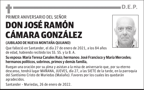 DON JOSÉ RAMÓN CÁMARA GONZÁLEZ