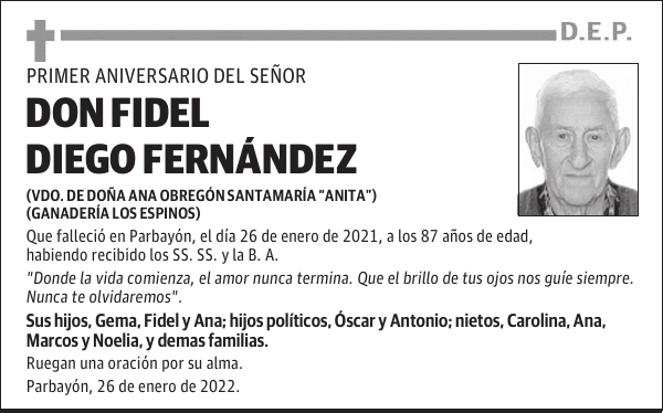 DON FIDEL DIEGO FERNÁNDEZ