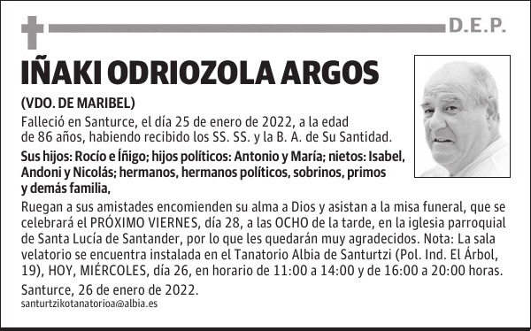 IÑAKI ODRIOZOLA ARGOS