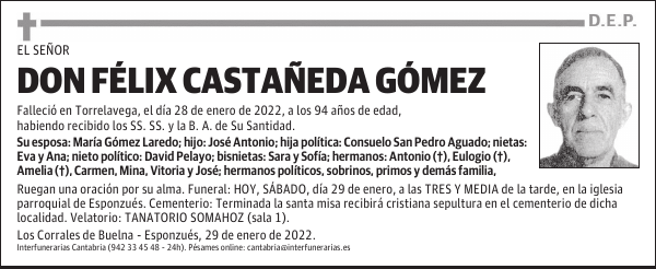 DON FÉLIX CASTAÑEDA GÓMEZ