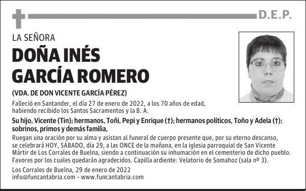 DOÑA INÉS GARCÍA ROMERO