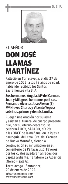 DON JOSÉ LLAMAS MARTÍNEZ