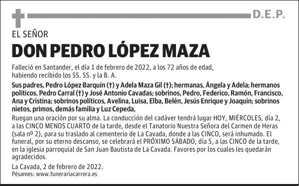 DON PEDRO LÓPEZ MAZA