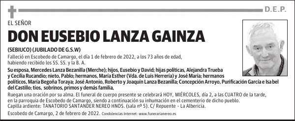DON EUSEBIO LANZA GAINZA