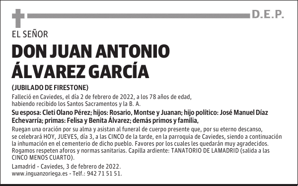 DON JUAN ANTONIO ÁLVAREZ GARCÍA