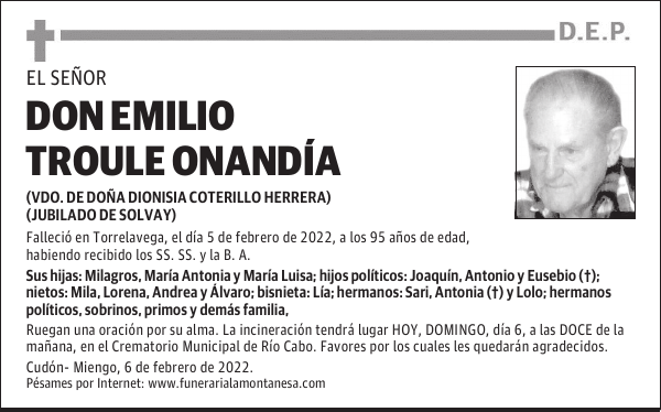 DON EMILIO TROULE ONANDÍA