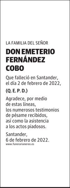 DON EMETERIO FERNÁNDEZ COBO