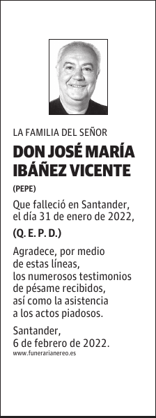 DON JOSÉ MARÍA IBÁÑEZ VICENTE
