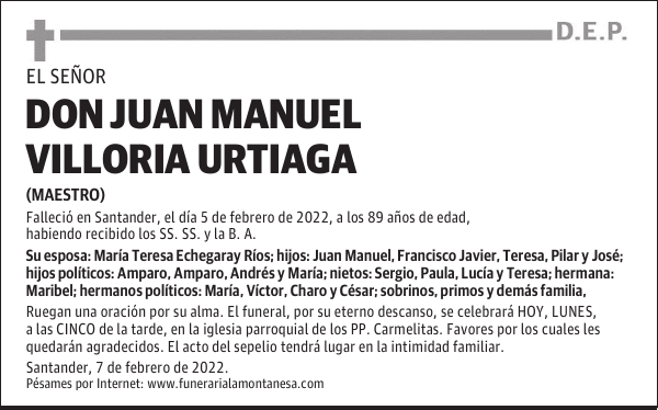 DON JUAN MANUEL VILLORIA URTIAGA