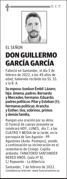 DON GUILLERMO GARCÍA GARCÍA