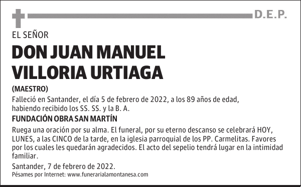 DON JUAN MANUEL VILLORIA URTIAGA