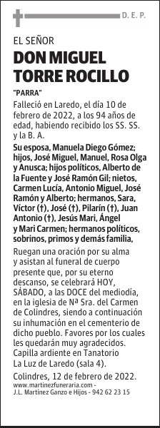 DON MIGUEL TORRE ROCILLO