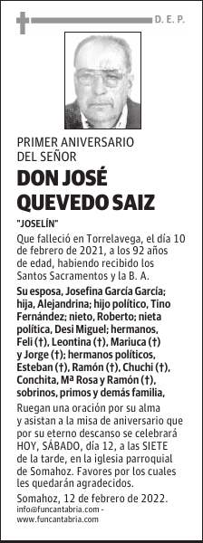 DON JOSÉ QUEVEDO SAIZ