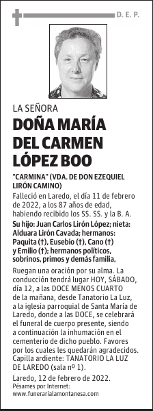 DOÑA MARÍA DEL CARMEN LÓPEZ BOO