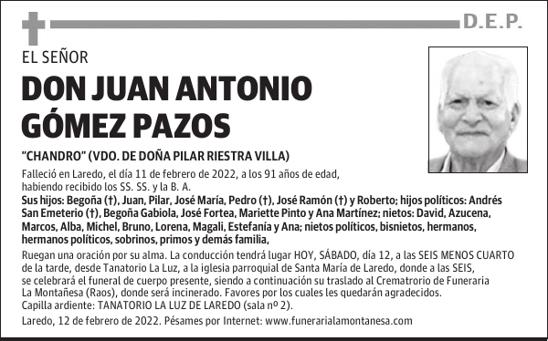 DON JUAN ANTONIO GÓMEZ PAZOS