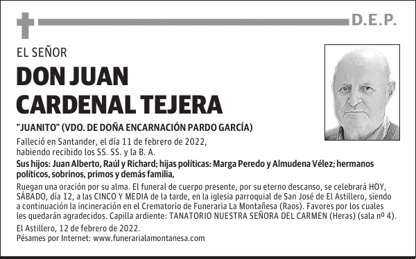 DON JUAN CARDENAL TEJERA