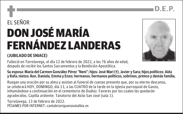 DON JOSÉ MARÍA FERNÁNDEZ LANDERAS