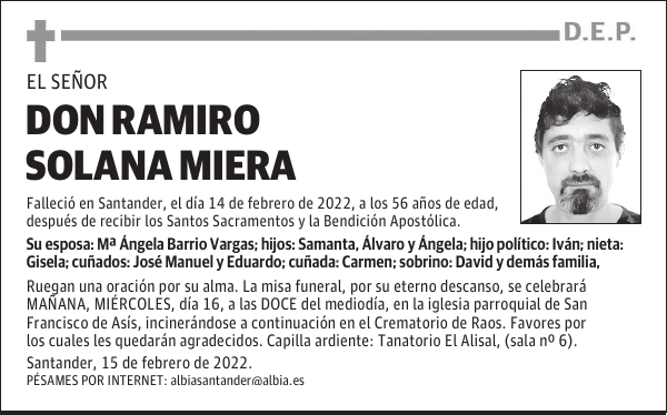 DON RAMIRO SOLANA MIERA