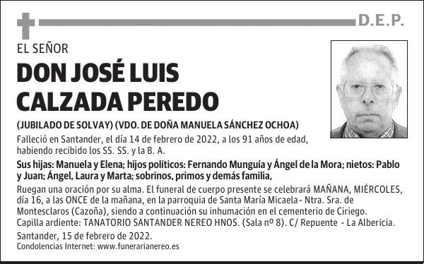 DON JOSÉ LUIS CALZADA PEREDO