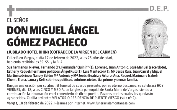 DON MIGUEL ÁNGEL GÓMEZ PACHECO