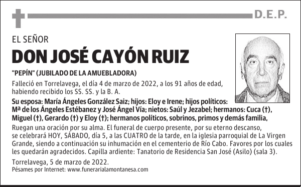 DON JOSÉ CAYÓN RUIZ