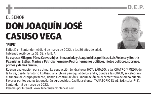 DON JOAQUÍN JOSÉ CASUSO VEGA