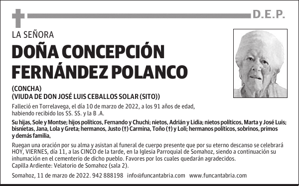 Doña Concepción Fernández Polanco