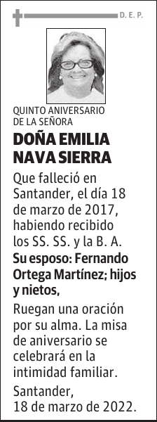DOÑA EMILIA NAVA SIERRA