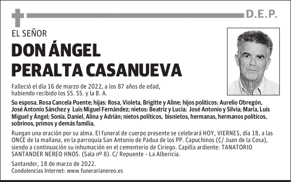 DON ÁNGEL PERALTA CASANUEVA
