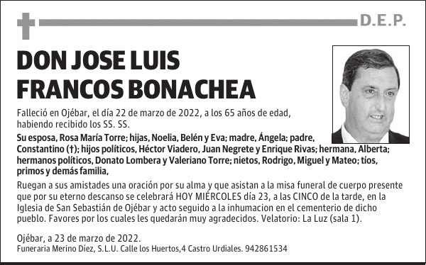 DON JOSE LUIS FRANCOS BONACHEA
