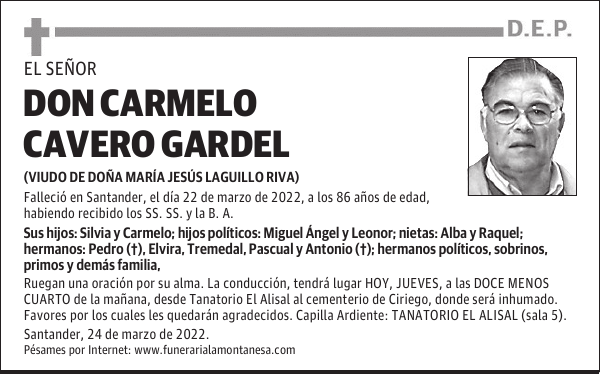 DON CARMELO CAVERO GARDEL