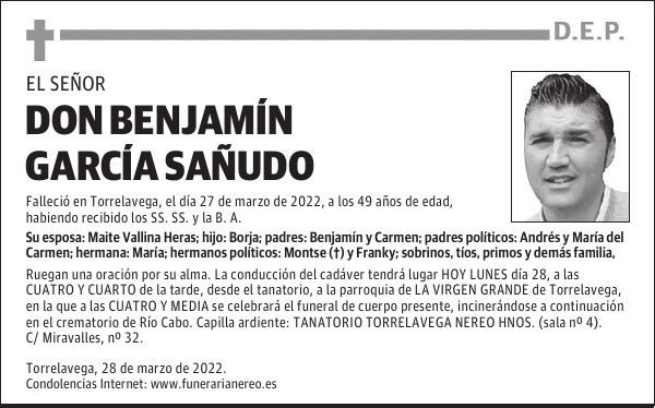 DON BENJAMÍN GARCÍA SAÑUDO