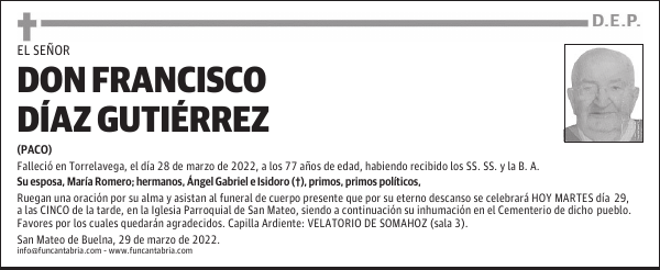 DON FRANCISCO DÍAZ GUTIÉRREZ